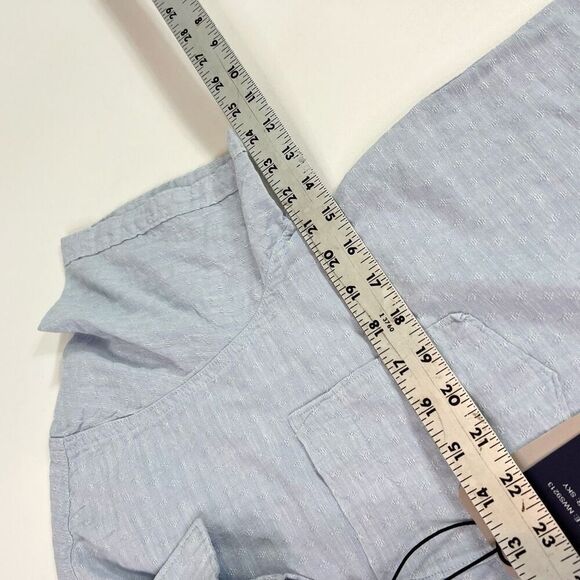 Nickel & Iron New York Shirt Mens Large Sky Short-Sleeve Button-Down Tee NWT - Picture 4 of 10